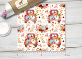 Pumpkin Truck Patterned Adhesive Vinyl H057